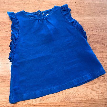 Petit Bateau Armlose Bluse aus Lein 4J/104 cm