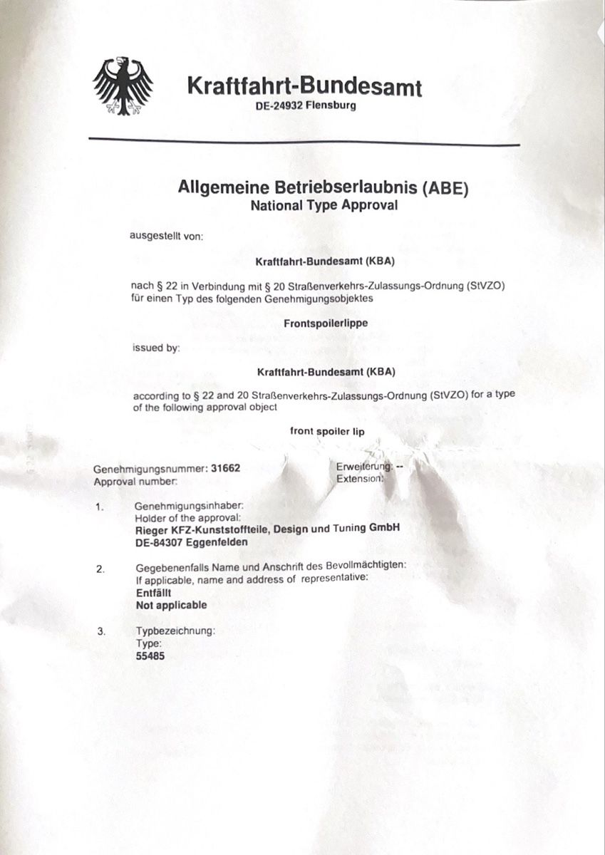 Audi Tutti pezzi di ricambio auto: Audi A5 Frontlippe Rieger Tuning – Nuovo (secondo la descrizione) da Spreitenbach venduto da ard_bvz6 2