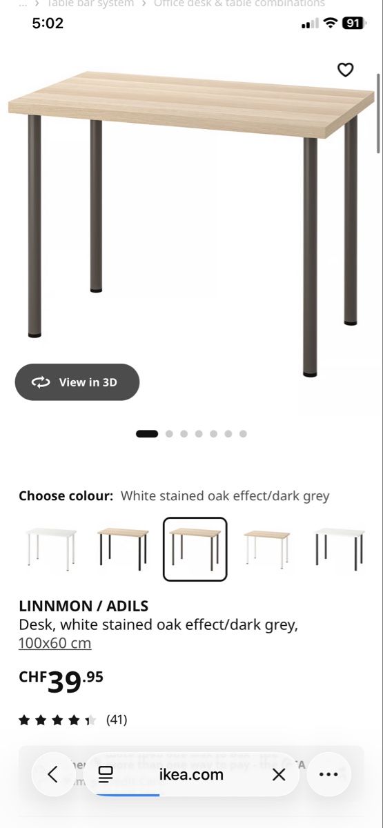 Ikea Schreibtische: Ikea Linnmon/Adils Desk – Neu (gemäss Beschreibung) aus Zürich von efa_7zd2 1