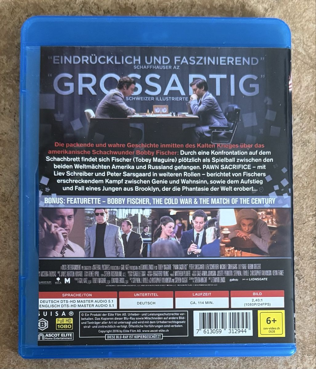 Alle DVDs: PAWN SACRIFICE – Gebraucht aus Dietikon von AndreaSch01 1