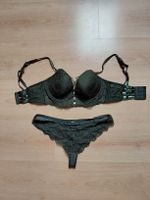hunkemöller BH und Tanga Set dunkelgrün Gr. 75C M