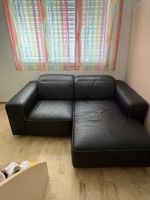Ecksofa Leder schwarz guter Zustand