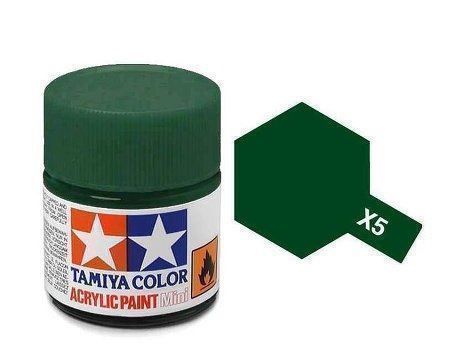 Armes blanches: Tamiya x5 Acrylic paint Green gloss – Neuf avec emballage d'origine à Chiasso par Carrara-Modellismo