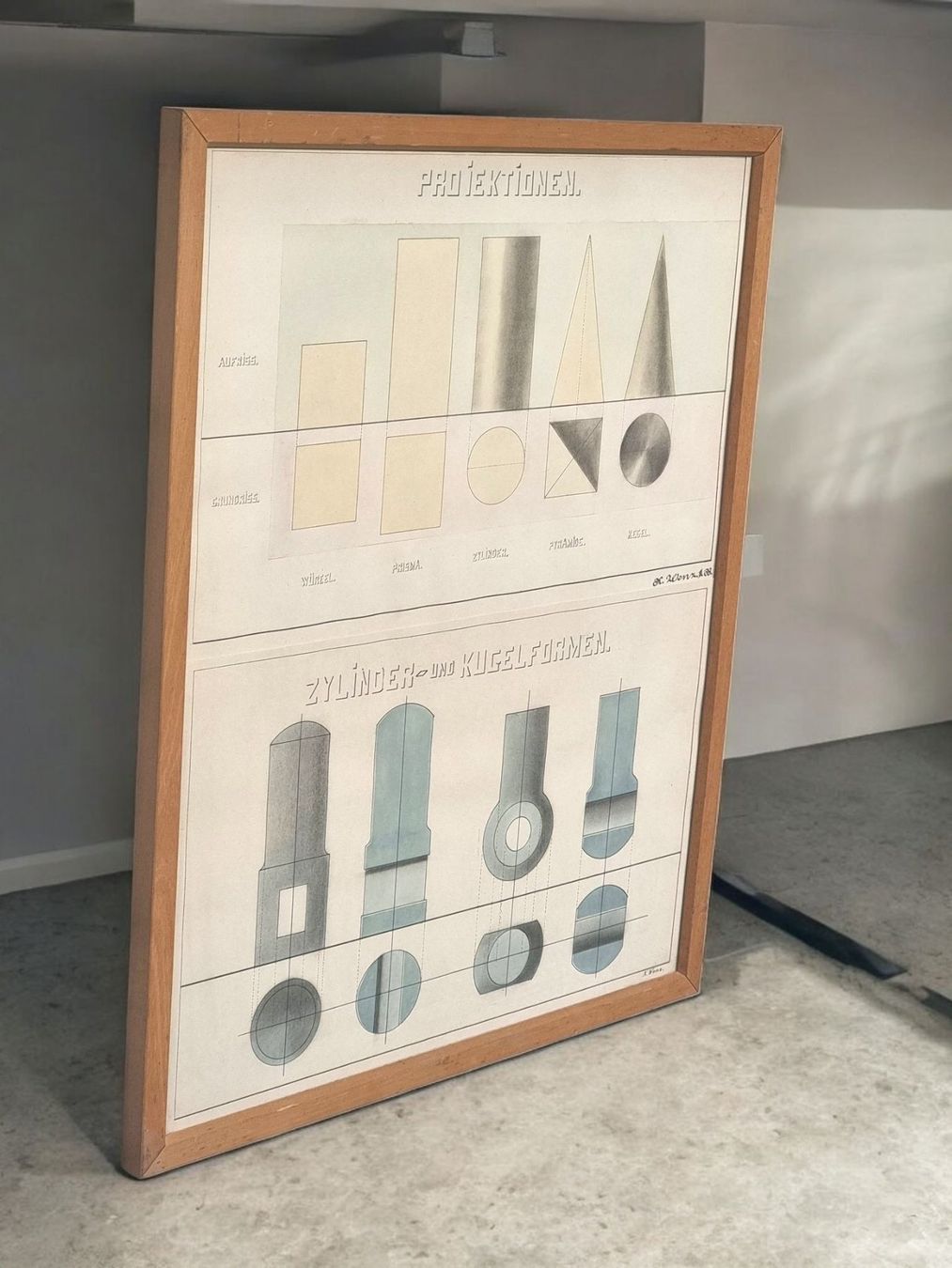 Poster & Bilder: Zylinder und Kugelformen Tusche von K. Wenz – Gebraucht aus Zürich von Zuerichparis08 1