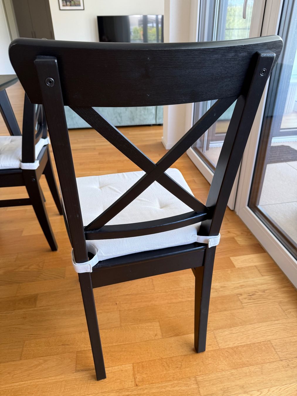 Ikea Sedie: IKEA ROSENTORP 4 Stühle, schwarz – Usato da Dietikon venduto da Katryna 4