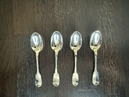 4x Mokkalöffel versilbert Ravinet d’Enfert (France)