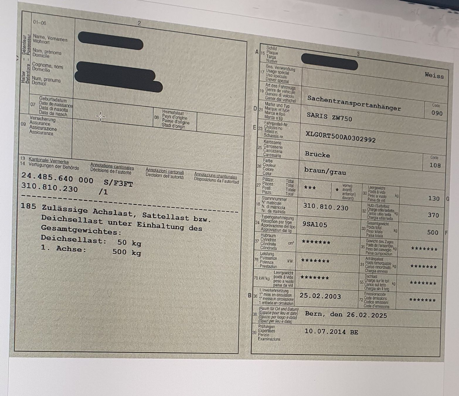 Saris Rimorchi: Sachtransportanhänger – Usato da Konolfingen venduto da Kanggoo 4