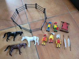 Play Big Western Cowboys und Indianer Set Vintage