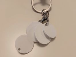 Einkaufswagenchips 3er Set weiss (3D-Druck / PLA)
