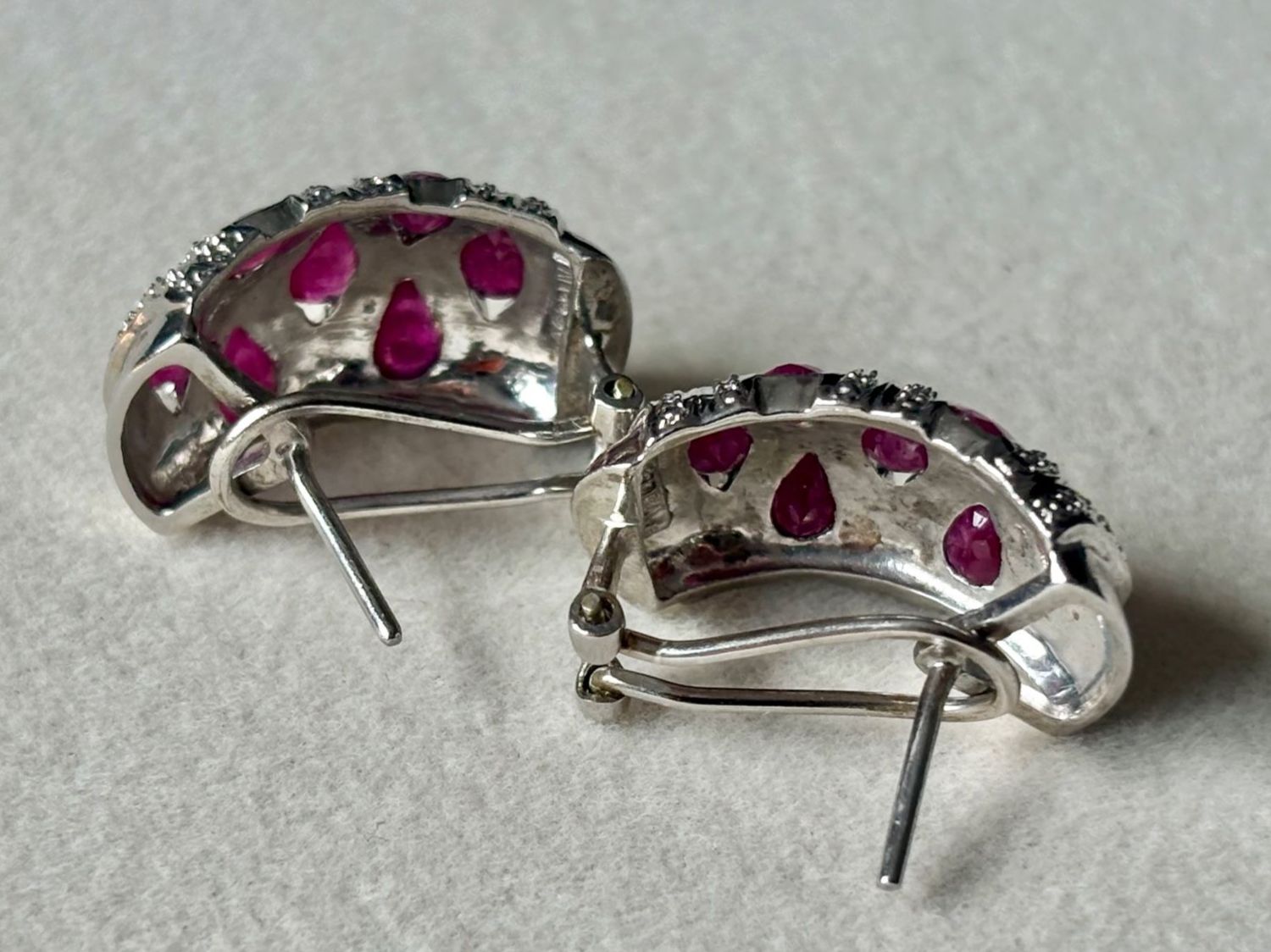 Boucles d'oreille: Rubin Creolen, Silber 925 – Neuf (Voir description) à Brugg AG par lau_9rvy 3