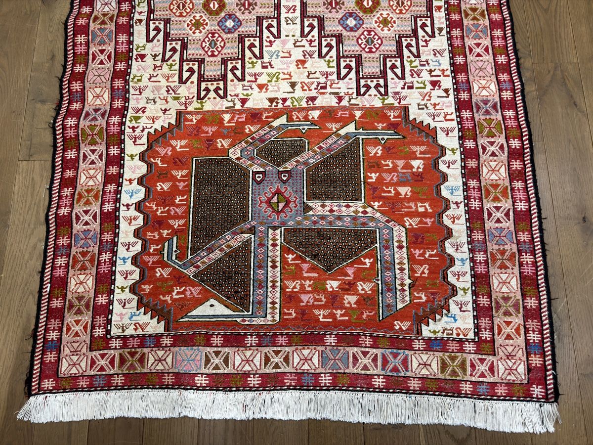 Tappeti: Seidenteppich Shasavan Soumak - Seltenes Muster Handmade – Usato da Bennau venduto da Mayer_Carpets 5