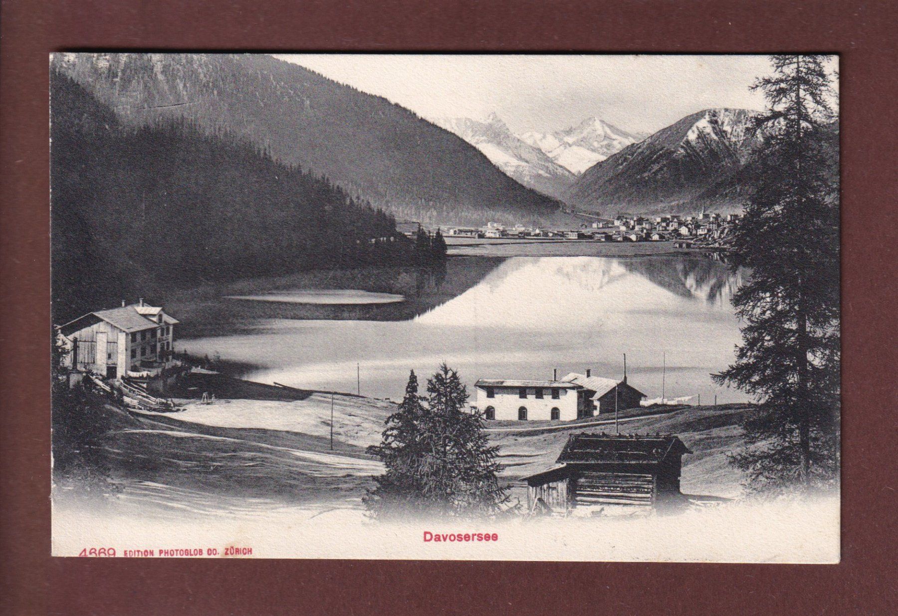 Cartoline postali: DAVOS - Davosersee - 1906 // Falte // – Usato da Pully venduto da nicecards