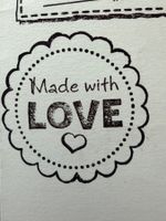 Gummistempel „Made with Love“ – Handgemacht / Geschenk