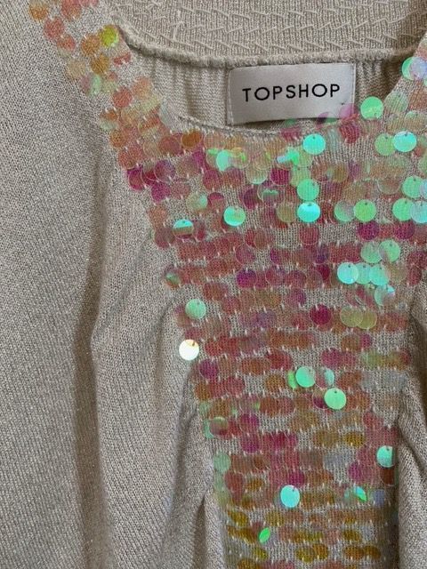 Topshop Tops: Joli haut 'Topshop' argenté, S – Gebraucht aus Grund b. Gstaad von PlageNeige 5