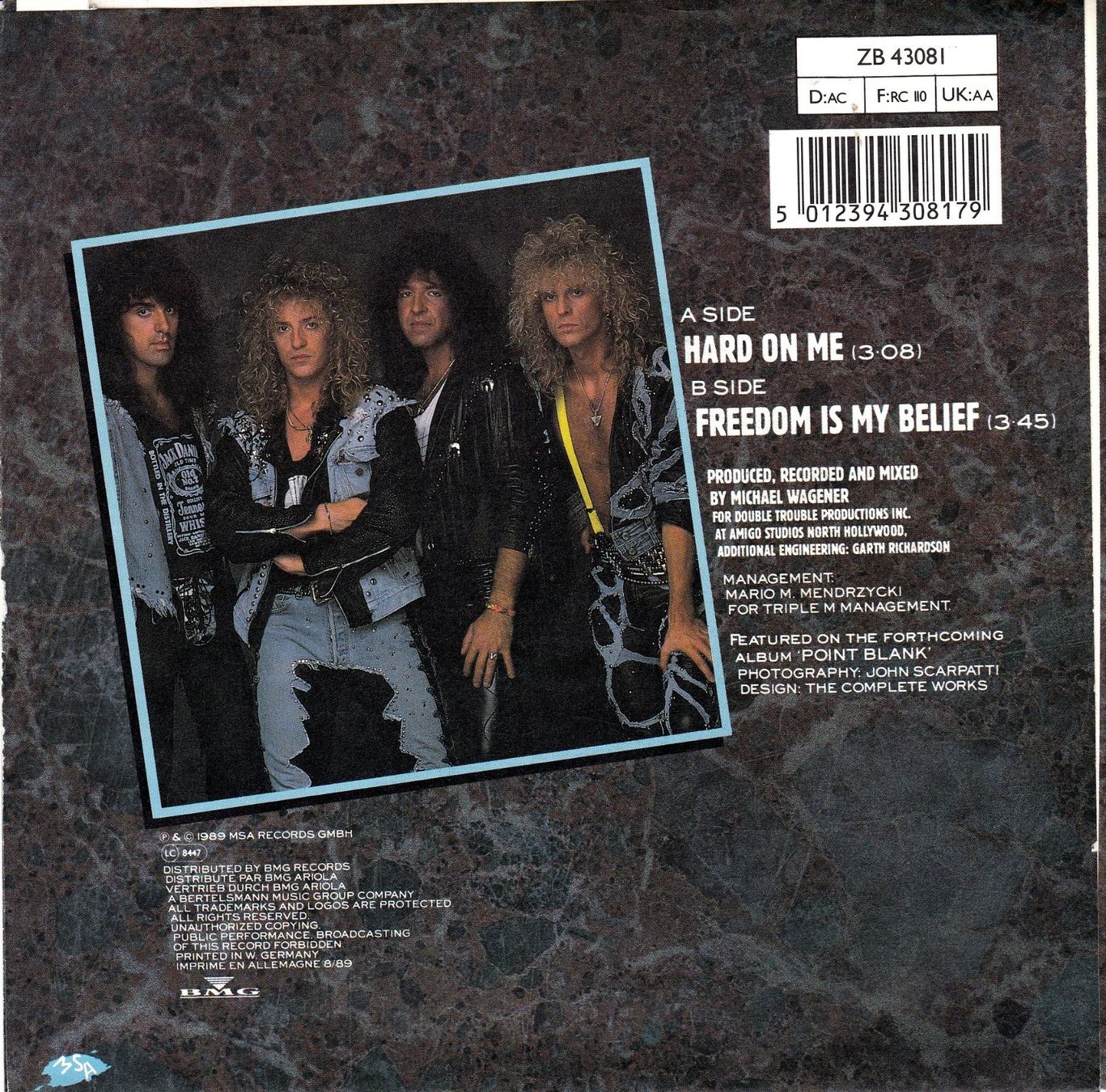 Schallplatten: Bonfire Vinyl Single von 1989 – Gebraucht aus Volketswil von Abcrecords 1