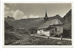 Tschamutt (GR) Kirche - Hotel Rheinquellen - Foto-AK um 1940