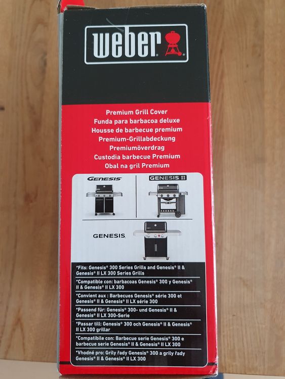Weber Premium Abdeckhaube Für Genesis II 300 Serie – Schutzhaube Für Grill, Mit Befestigungsgurten