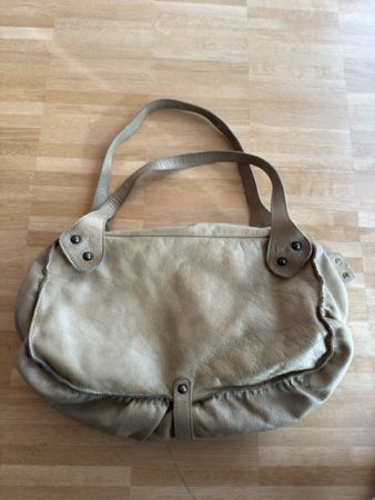 Zippo Ledertasche Schultertasche Beige 