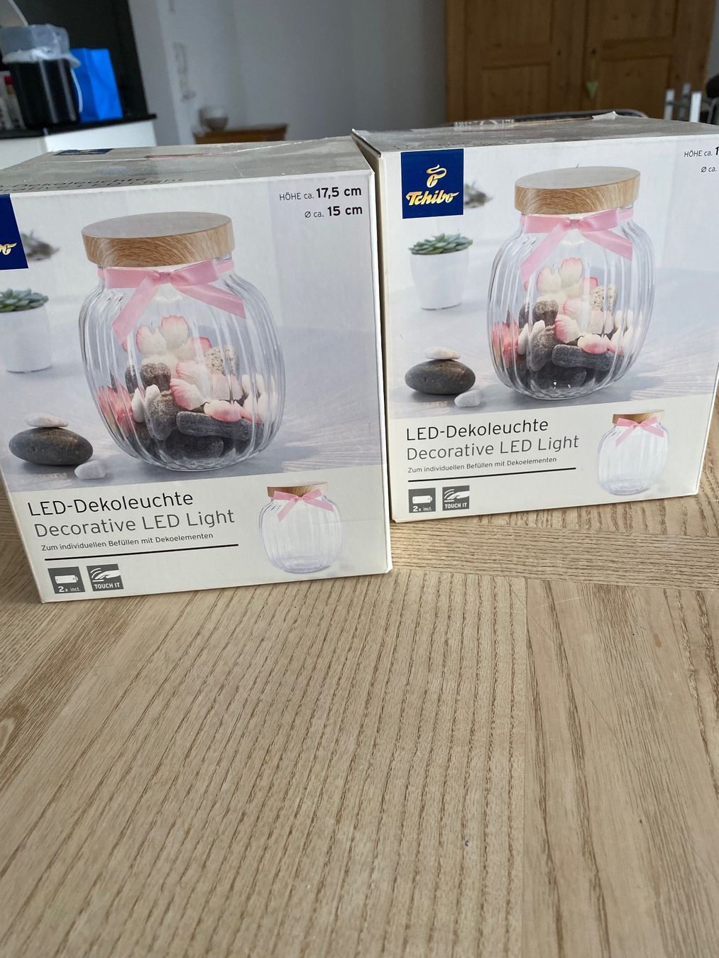 Tutte le decorazioni: 2 LED Dekobehälter NEU – Nuovo e nell'imballaggio originale da Teufen AR venduto da Memilu