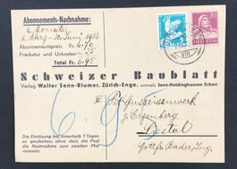 POSTKARTE SCHWEIZER BAUBLATT 1932