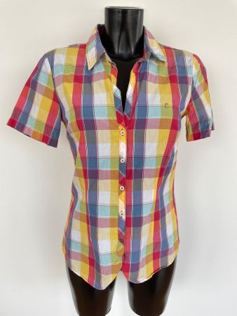 CAMPUS Bluse Hemdbluse by Marc O‘Polo Gr. S kurzarm bunt