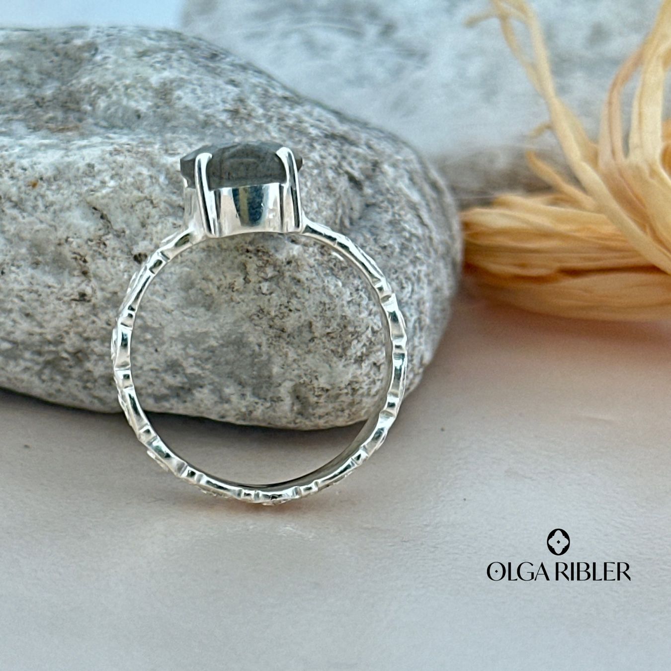 Olga Ribler Ringe: Labradorite Ring Sterling Silber Grösse 60 – Neu (gemäss Beschreibung) aus Luzern von Schmuckoutlet 2