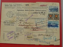 1938, 9.30.- mit Nr.178 +166 VALLORBE -POLEN +Begleitadresse