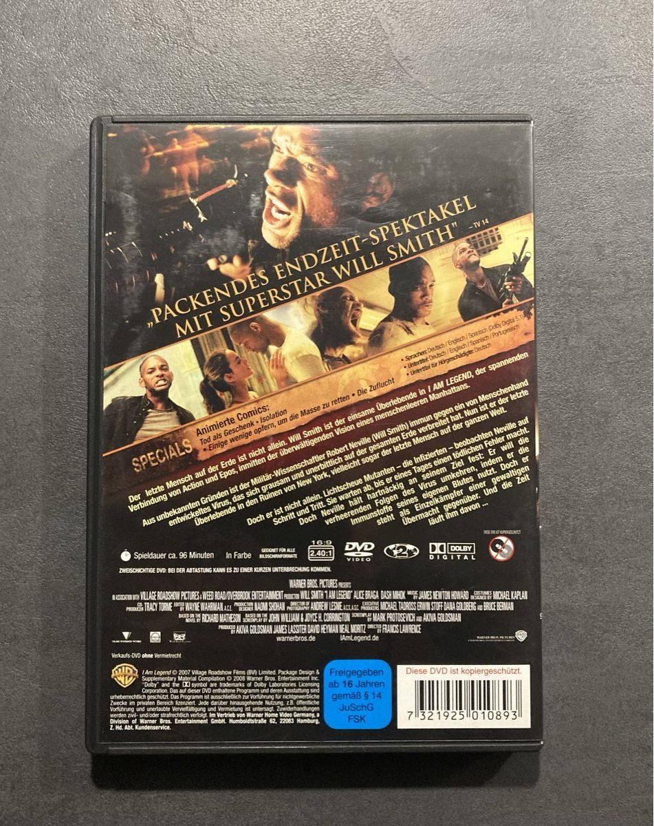 Alle DVDs: I am Legend (Will Smith/Alice Braga) – Gebraucht aus Basel von  1