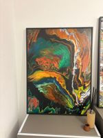 "GENESI" Quadro astratto, 50x70 dipinto a mano,con cornice