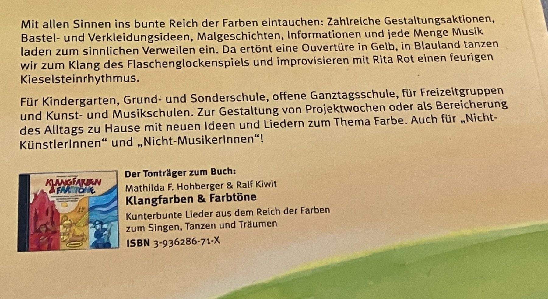 Libri: Klangfarben & Farbtöne: Kinderbuch – Usato da Seuzach venduto da lambstar121 3