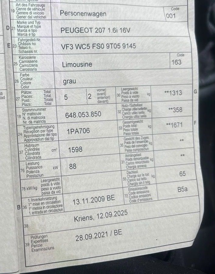 Autos: Peugeot 207 1.6i 16V – Gebraucht aus Wallbach von SchnellAutomobile 8