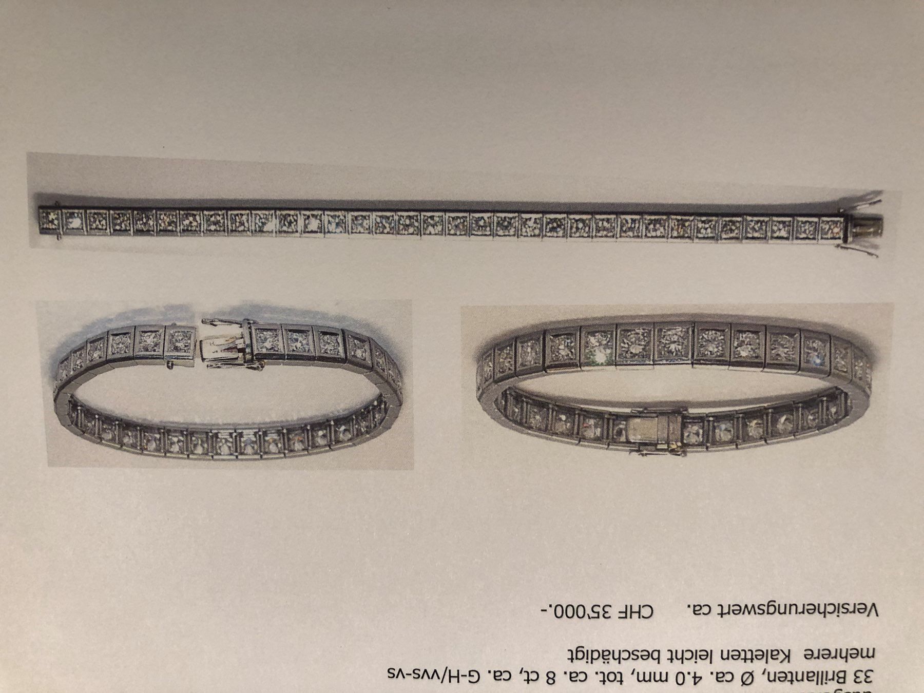 Bracciali & Braccialetti: %Brillianten Bracelet in Platin – Usato da Necker venduto da liq24 6