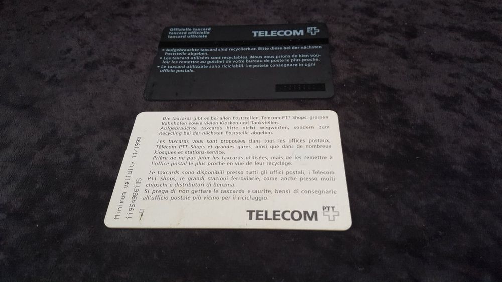 Cartes de téléphone: 2 Taxcards von 1996 – D'occasion à Reinach par 3Guggerli 1