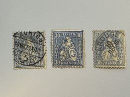 Sitzende Helvetia #56 gestempelt
