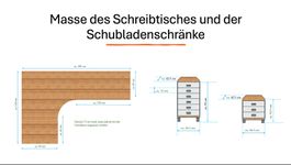 IKEA GALANT Eckschreibtisch + 2 Schubladen, TOP