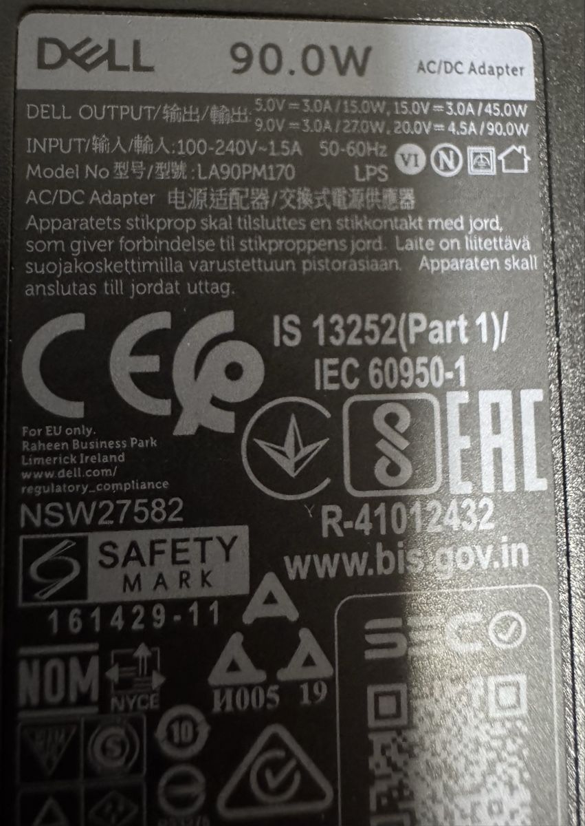 Dell Ladegerät: Dell USB-C Ladegerät 90W – Gebraucht aus Hochdorf von Antonio1