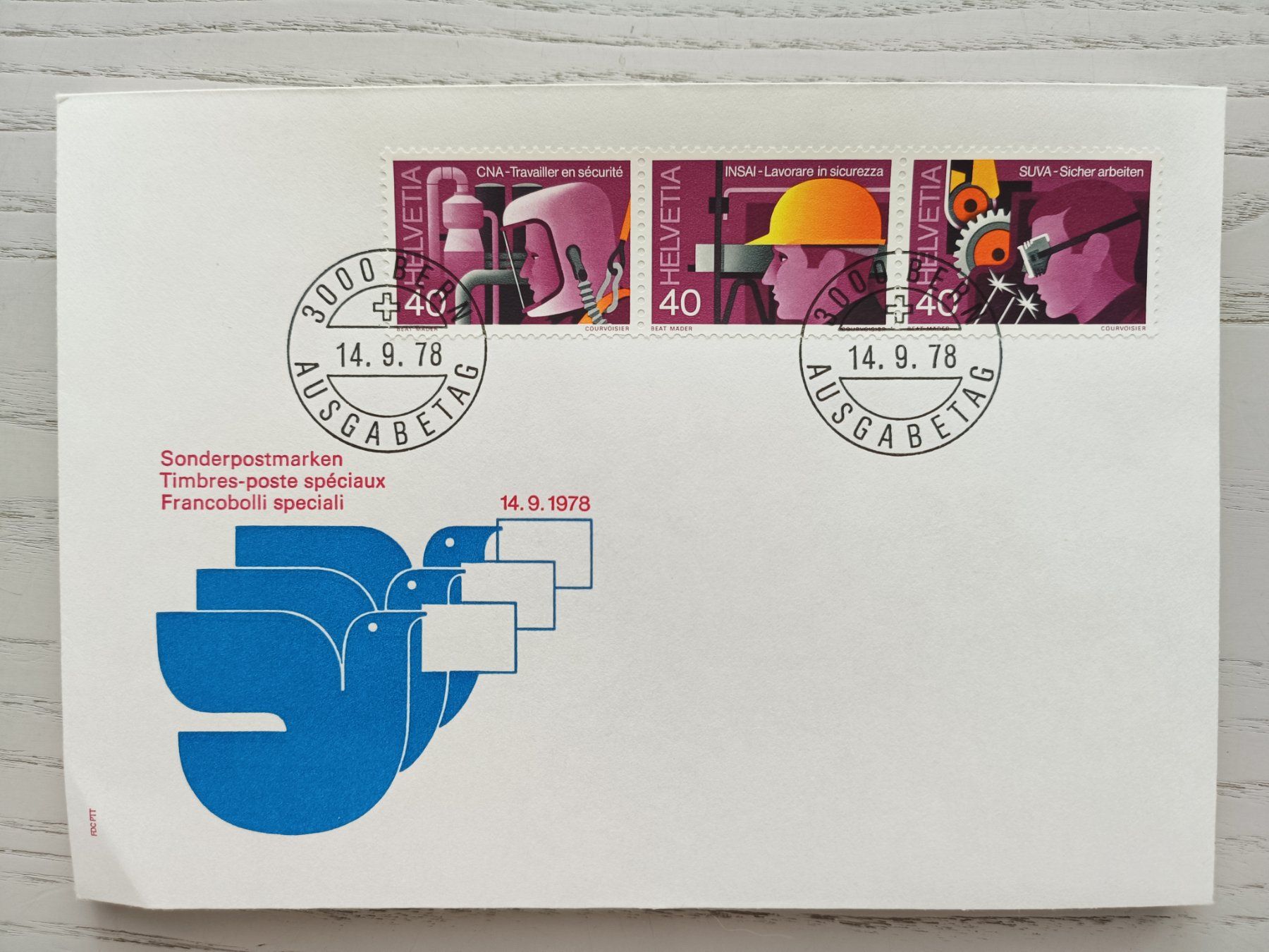 Tutti i francobolli: 1978 FDC Werbemarken Zusammenhängend – Usato da Dübendorf venduto da goeggi79