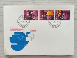 1978 FDC Werbemarken Zusammenhängend