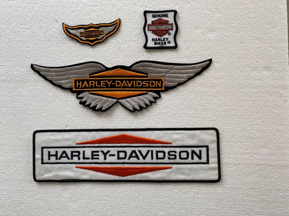 Harley-Davidson Toppe: 4 Harley-Davidson Aufnäher,  Abzeichen – Nuovo (secondo la descrizione) da Berg TG venduto da Electrolux23