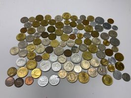 Sammlung verschiedene Kursmünzen, unterschiedliche Währung