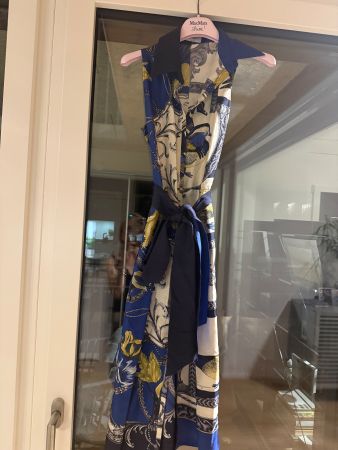 Salvatore Ferragamo Kleid blau gemustert Made in Italy Gr...