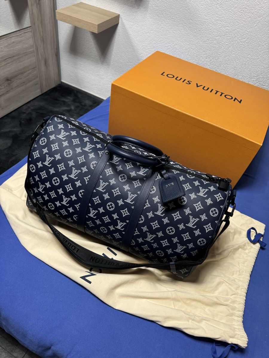 Louis Vuitton Borse: Louis Vuitton Keepall 50 Blue/White – Nuovo (secondo la descrizione) da Spiez venduto da vvo_627h 1
