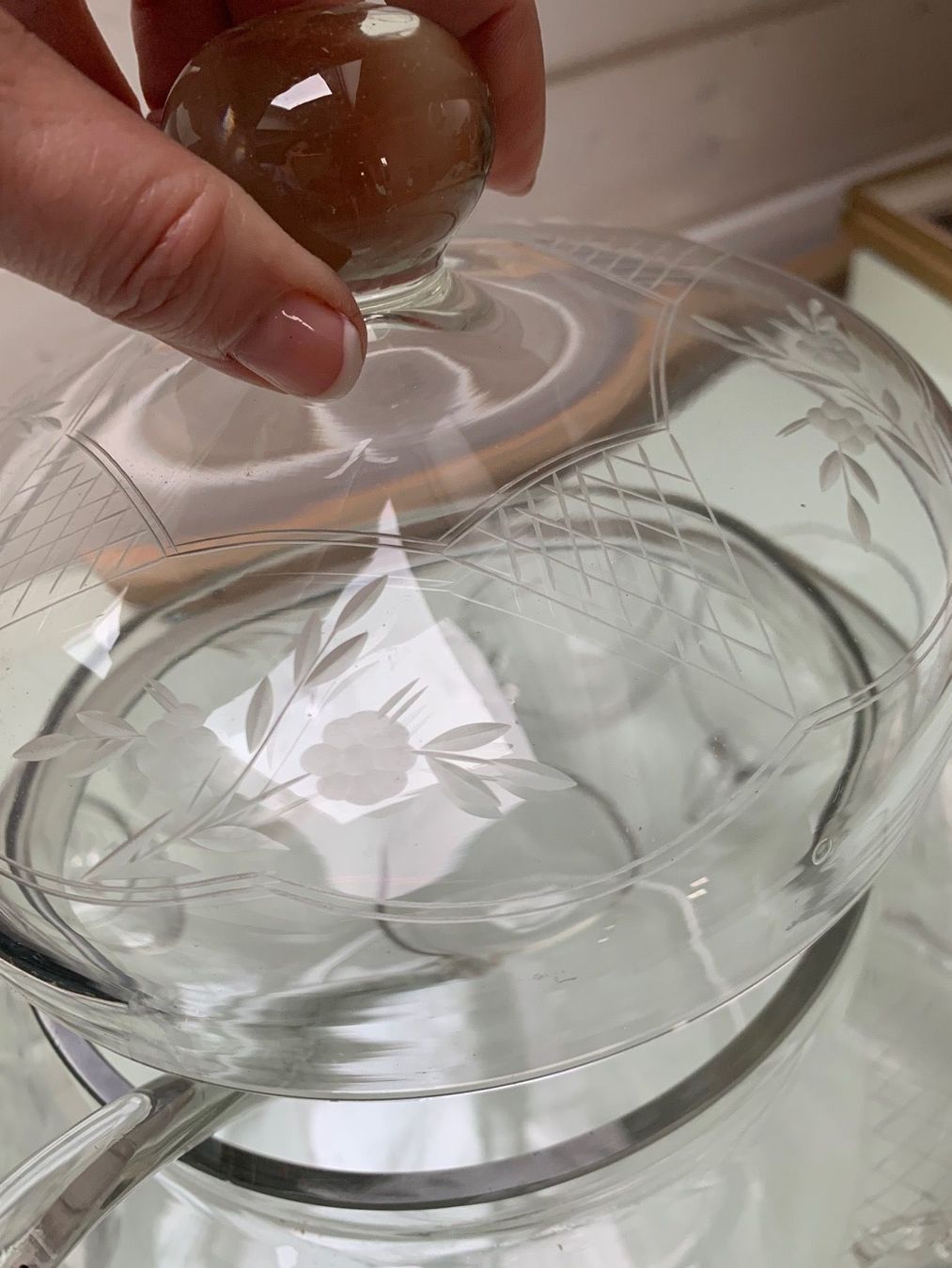 Bicchieri: Antik Crystal Party Punch Set &10 mugs. – Usato da Nuerensdorf venduto da gokden1336 7