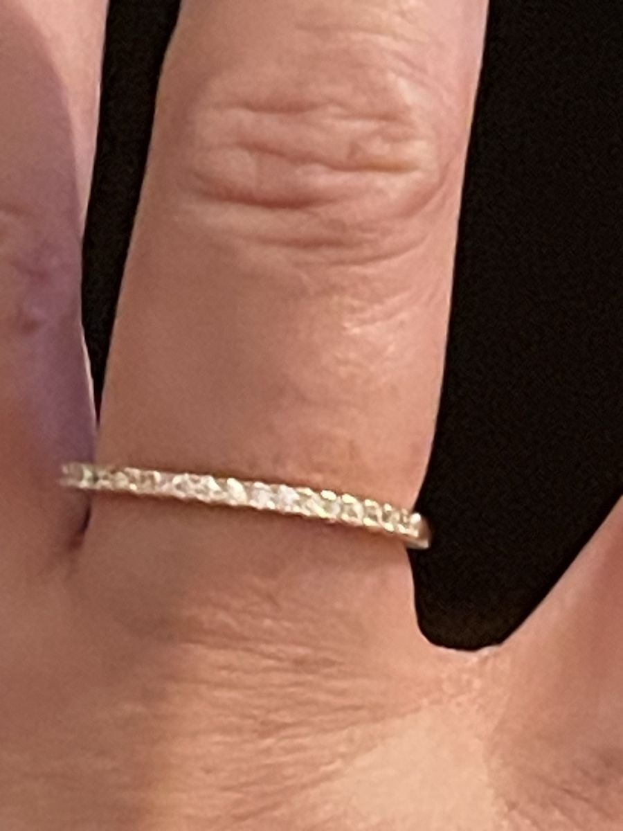 Ringe: Jolie Alliance plaquée or jaune 54 sertie pierres moissanite – Neu (gemäss Beschreibung) aus Kloten von Vermicelles 2