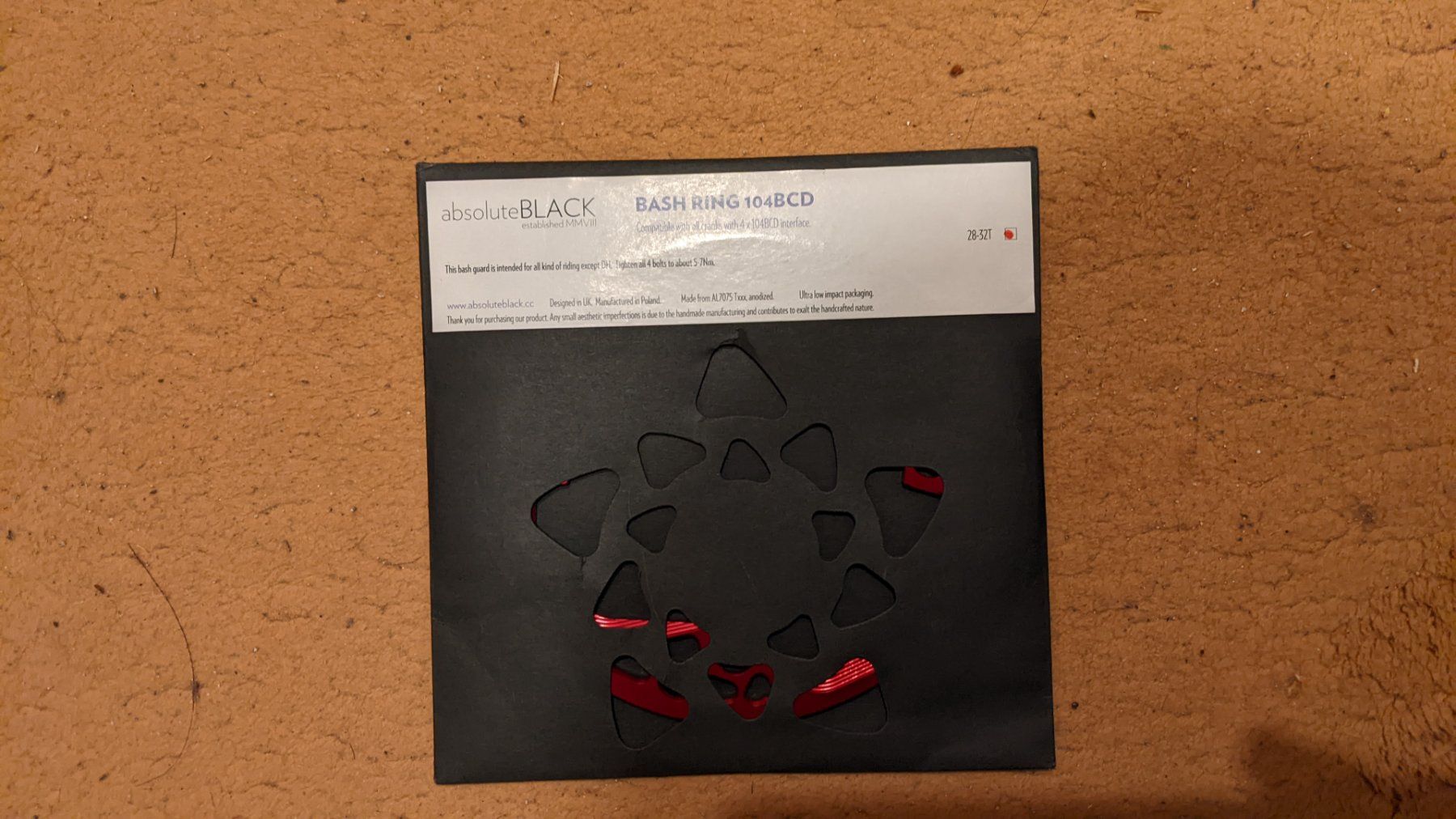Pezzi di ricambio: AbsoluteBlack aBLACK PARTS BASHRING 104BCD BLACK 26/32 TEETH – Nuovo e nell'imballaggio originale da Vessy venduto da Avicci 3