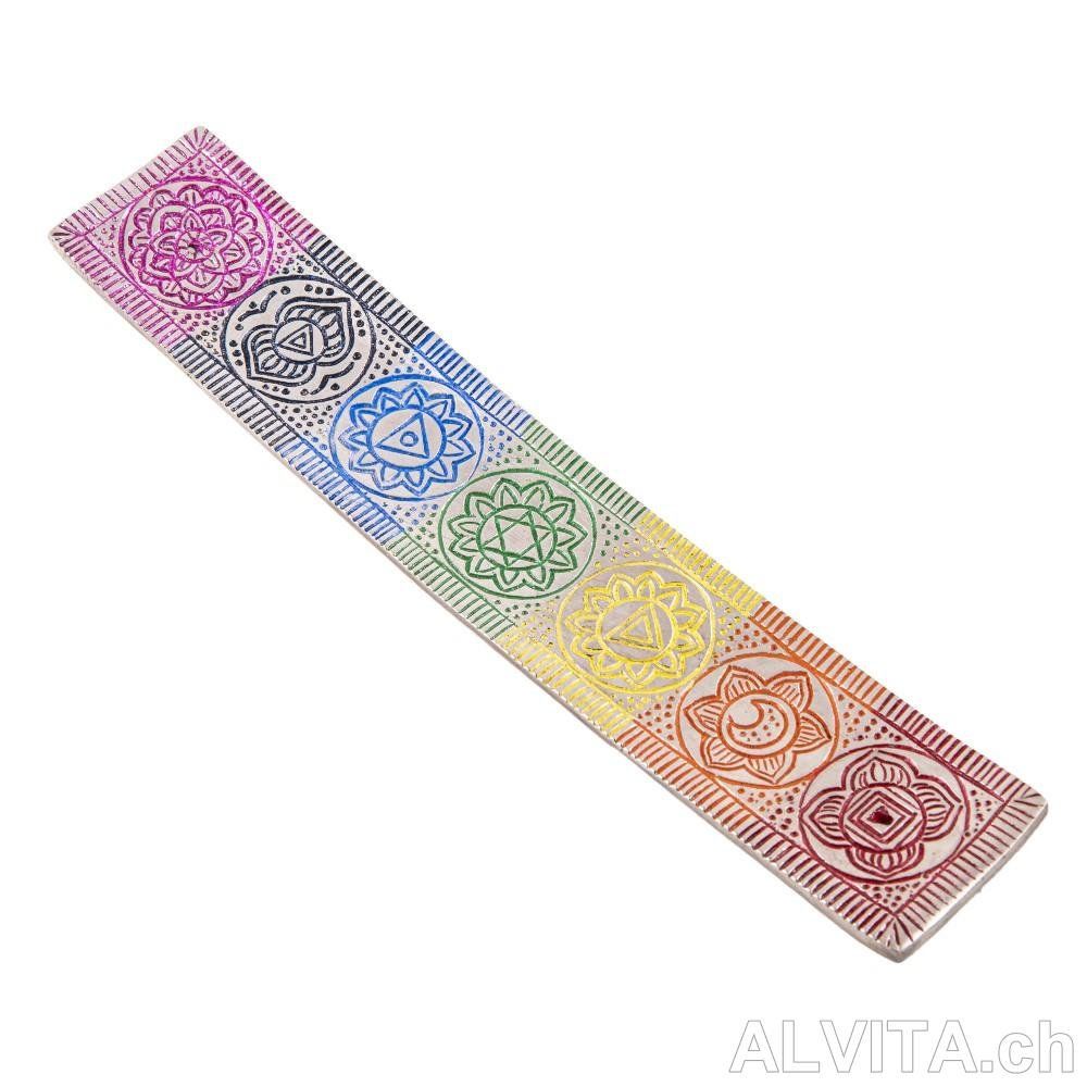 Tutte le decorazioni: Chakra, Räucherstäbchenhalter aus Weissmetall – Nuovo e nell'imballaggio originale da Luzern venduto da Alvita.ch 1