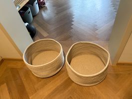 2 Aufbewahrungskörbe Lorena Canals beige Baumwolle neu
