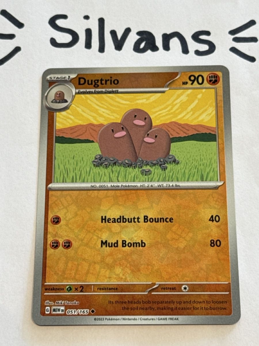Pokémon Sammelbilder & Trading cards: Dugtrio Reverse Holo MEW 051 Englisch – Neu (gemäss Beschreibung) aus Wil SG von Silvans