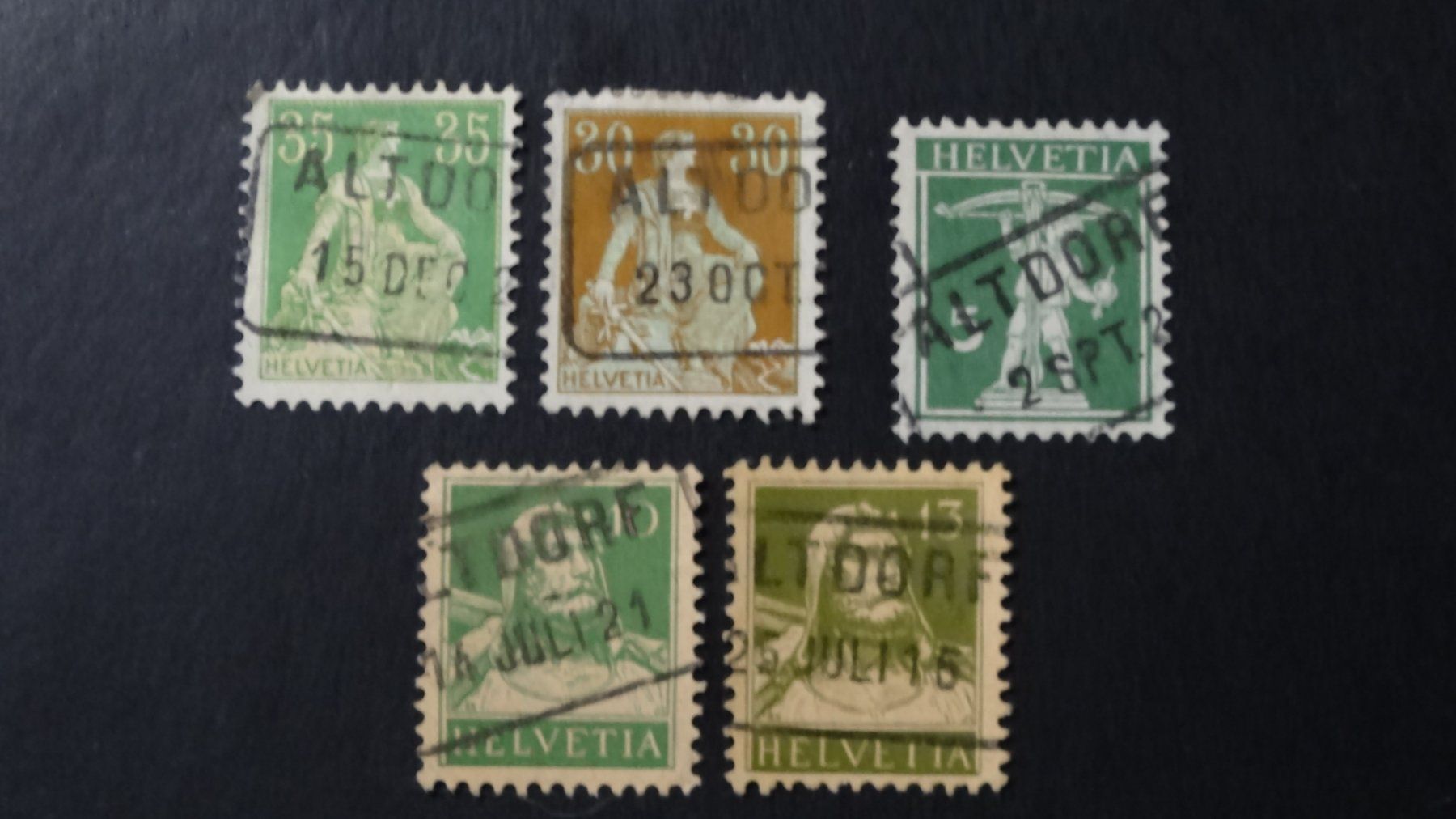 Alle Briefmarken: ALTDORF 5 Fahrpoststempel   84 – Gebraucht aus Anwil von larks