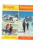 6 Landkarte Prospekte Werbung Reklame Graubünden Rh.B.